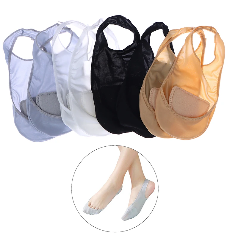 1 Pair Ultrathin Invisible Shallow Mouth Nonslip Silk Socks for High Heels Shoes Ice Silk Thin Half-Palm Suspender Sock Slippers