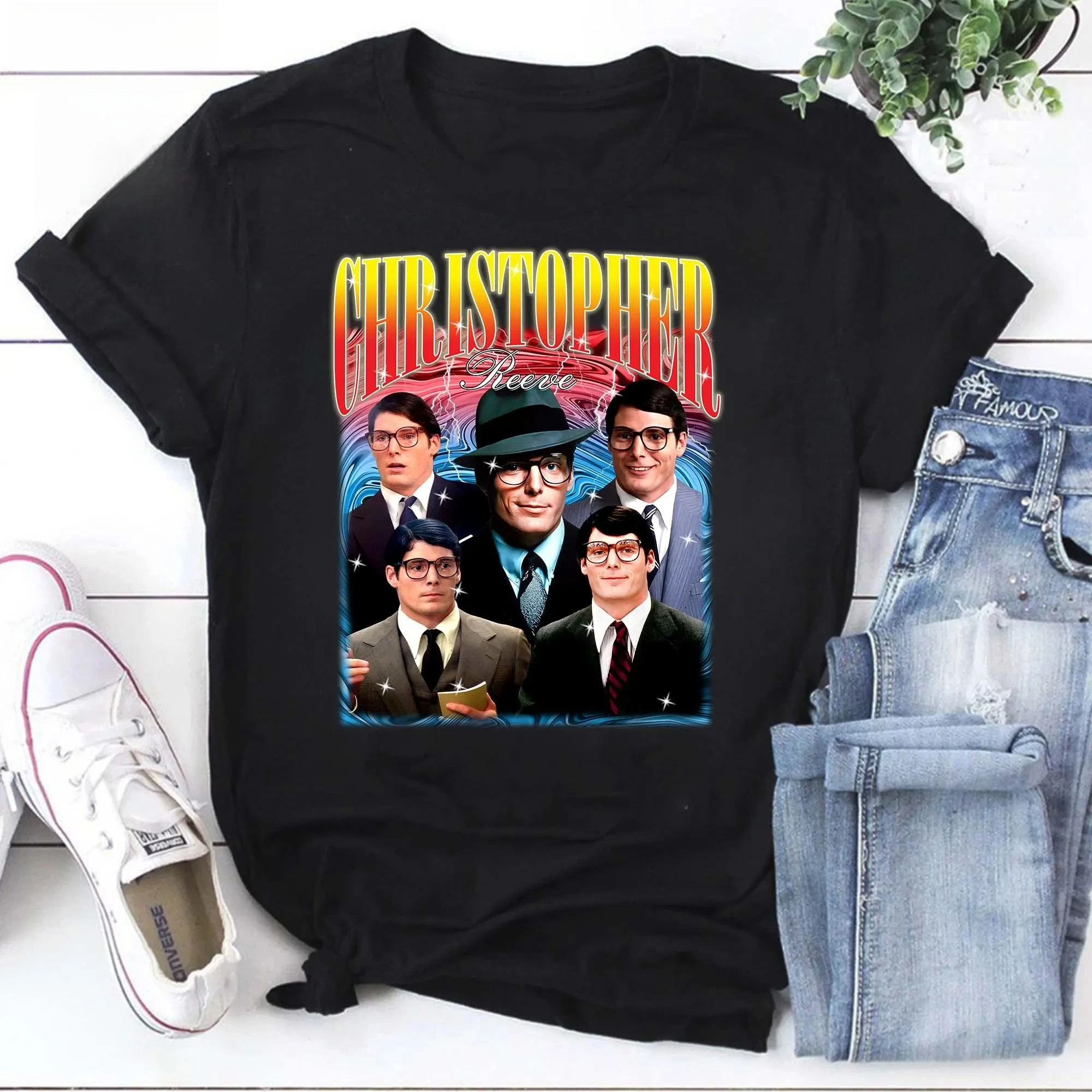 

Christopher Reeve Retro Pirated Shirt, Clark Kent Shirt, 90s Retro Style Tribute Shirt, Superhero Fan Gift