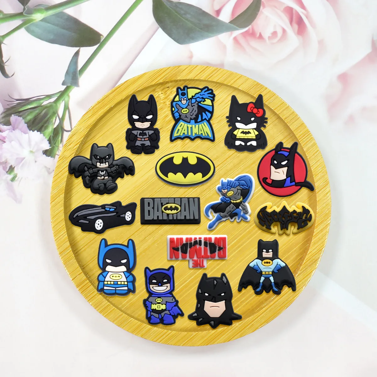 15Pcs Set Cartoon Cute Super Hero Rubber PVC Shoe Charms For Slides Sandals DIY Custom Accessories croc Shoe decoration