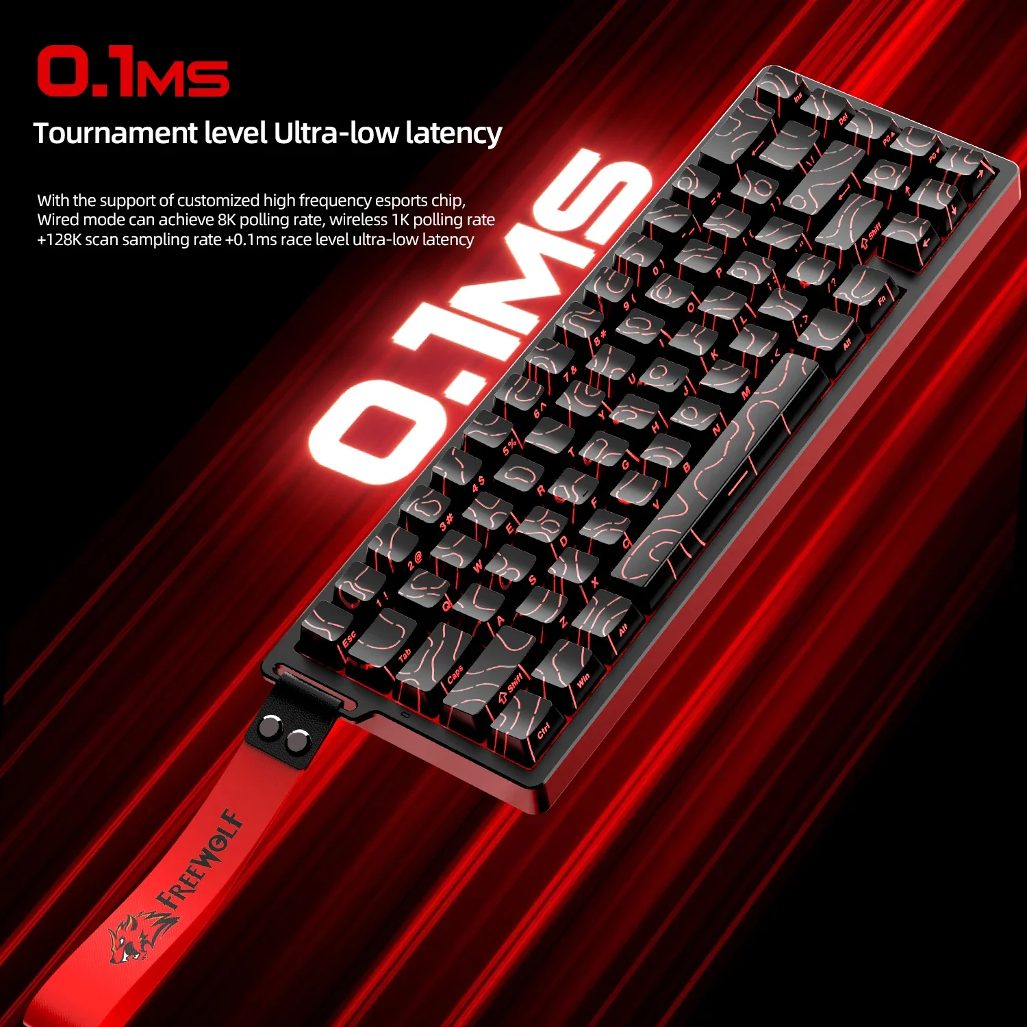 FREEWOLF F68 Pro Wireless Mechanical Keyboard