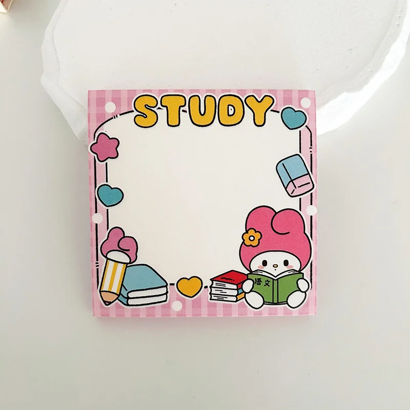 24pcs/lot Sanrio Melody Kuromi Cinnamoroll Memo Pad Sticky Notes Stationery Label Notepad Planner Sticker Post School Supply