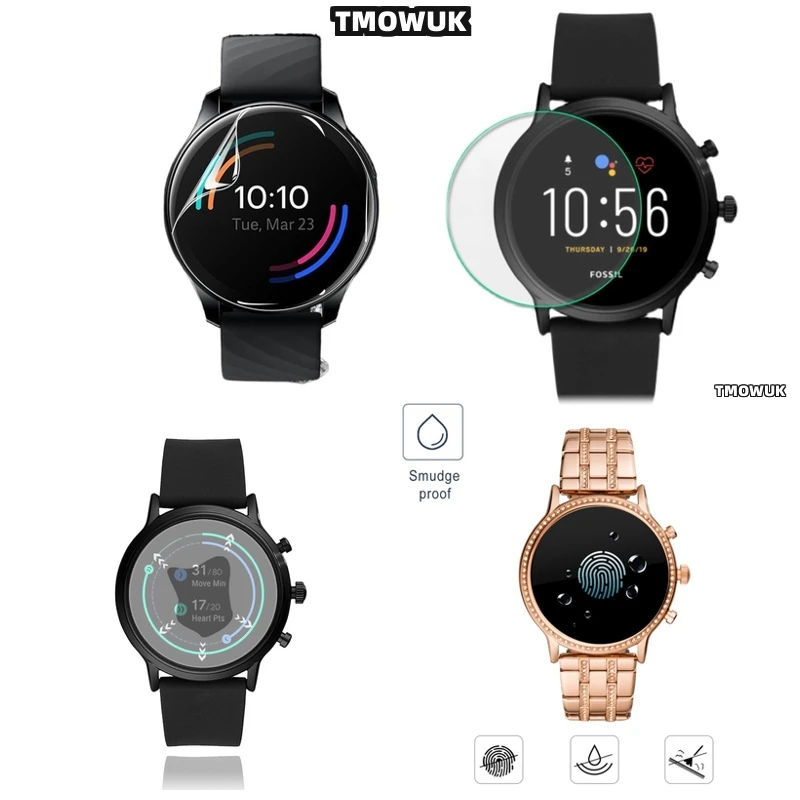 

For FOSSIL Gen 5 5E 6 42MM 44MM - HD Anti-Scratch - Tempered Glass Screen Protector 9H Ultra-Thin