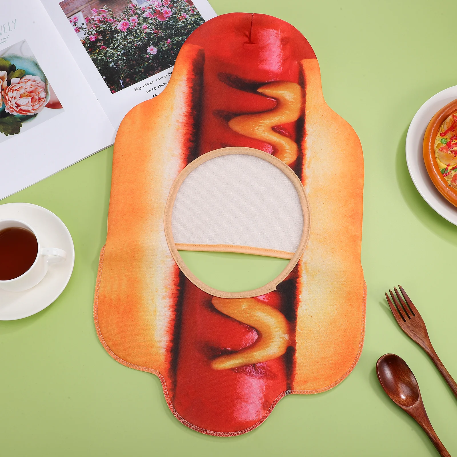 

1pcs Hot Dog Novelty Food Hat Crazy Party Hat Adult Kids Soft Costume Accessory Funny Decoration Fast Food Theme Pizza Party
