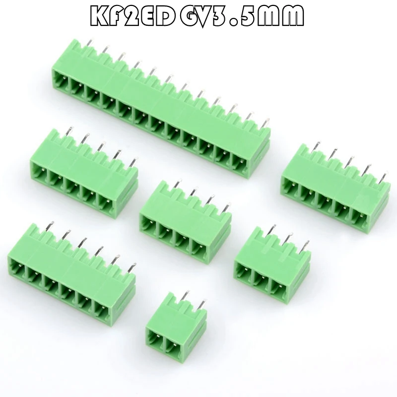 10pcs 2EDG3.5 Straight needle KF2EDGV-3.5MM pitch connector 2P/3/4/5/6/7/8/ 9/10/11-18p