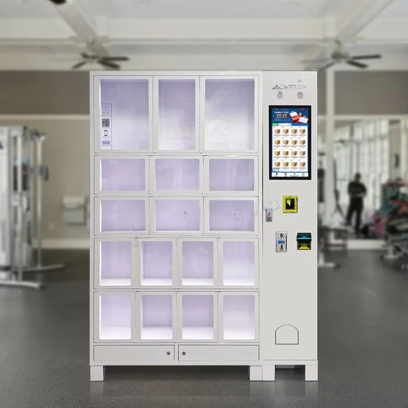 Multi-Category Compatibility 17/27/30 Doors Smart Locker Self-Service Touch-operated Locker Vending Machine for Gym