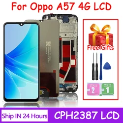 Écran tactile LCD avec cadre pour Oppo A57 4G, pièces de rechange de Hébergements eur, 6.56 pouces, testé, CPH2387