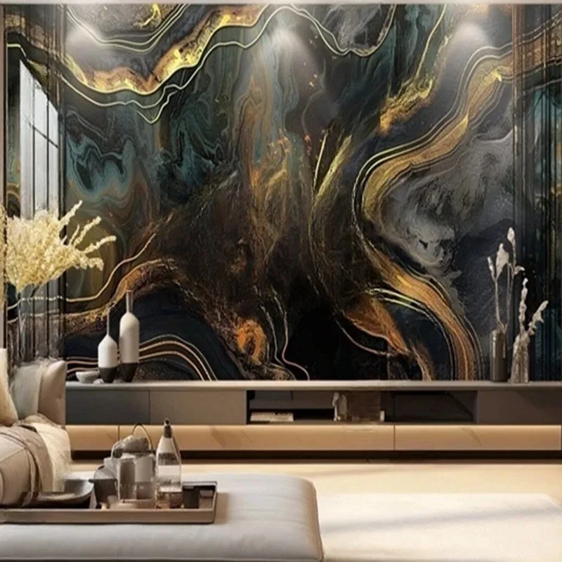 

Custom Modern 3D Marble Art Graffiti Wall Murals & Wallpaper Designs for Living Room TV Background Wall Decor Backdrop