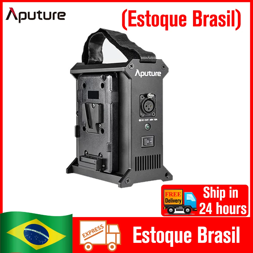 Brasil Stock) Pre-sale Aputure 2-Bay Battery Power Station V-Mount Dual Battery External Power Supply for Amaran 300C Nova P300C