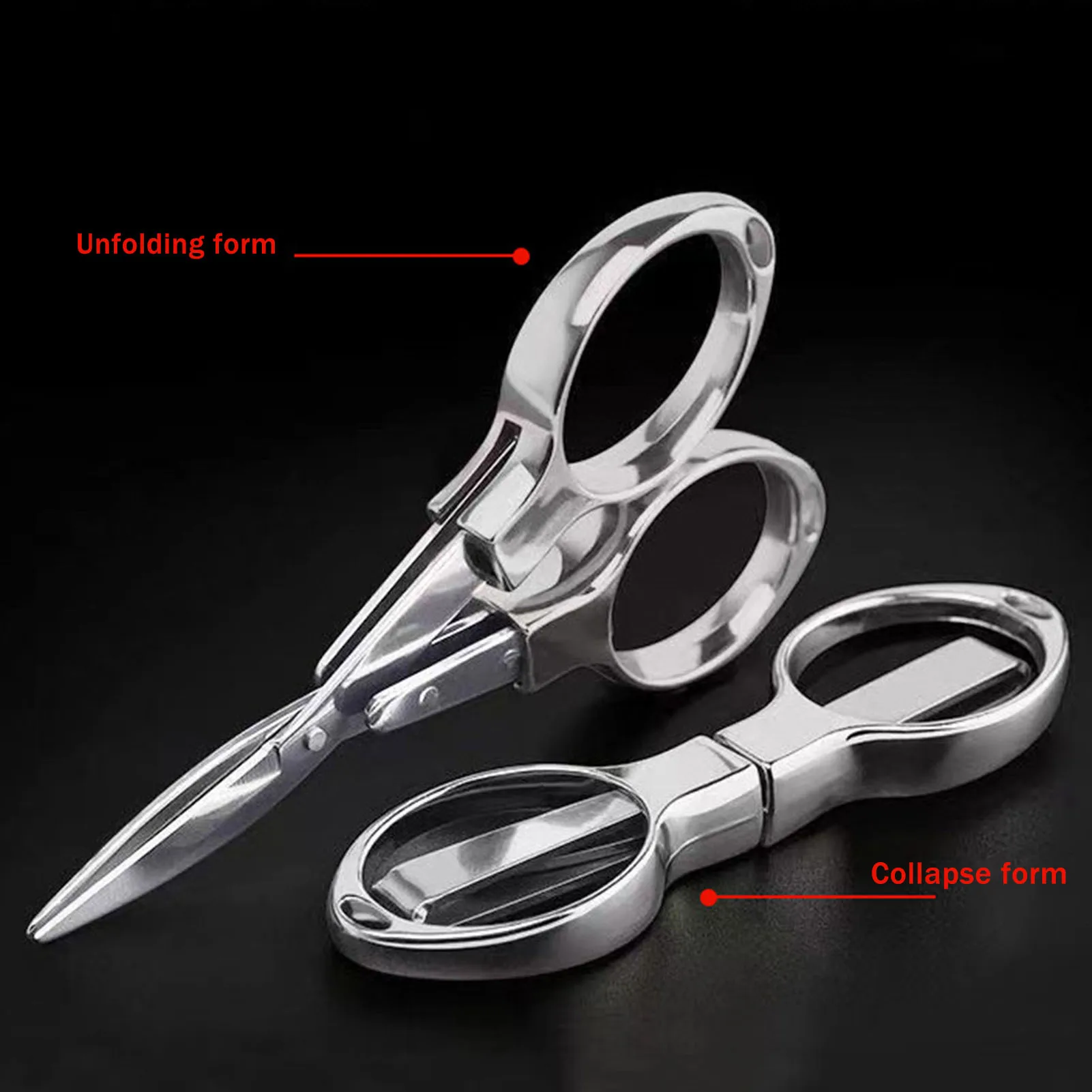 

Outdoor Emergency Scissors Portable Folding Telescopic Wire End Small Scissors Antirust Stainless Steel Scissors Camping Tools