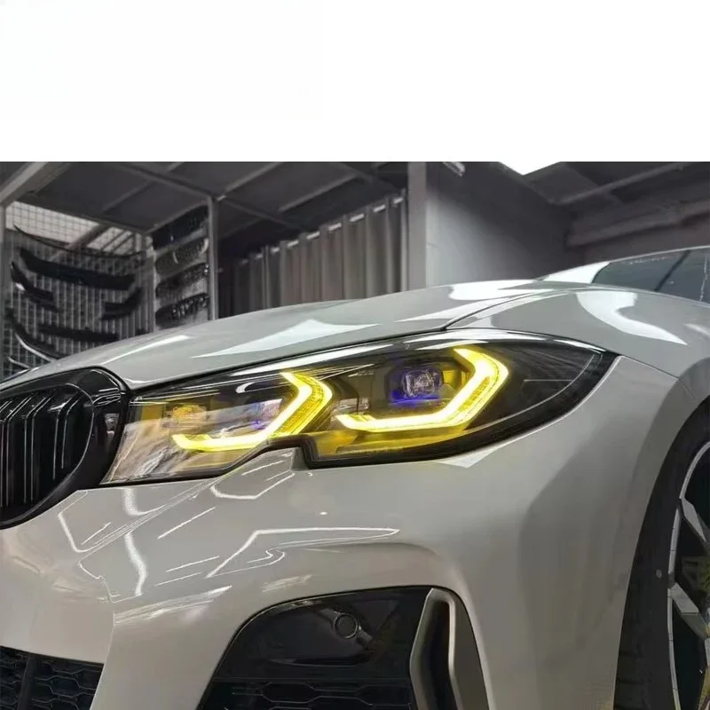 SJC Auto DUAL COLOR DRL Style Headlights for 3 Series G20 2019-2022 Car Lighting Systems Head Lights White&Yellow Drl