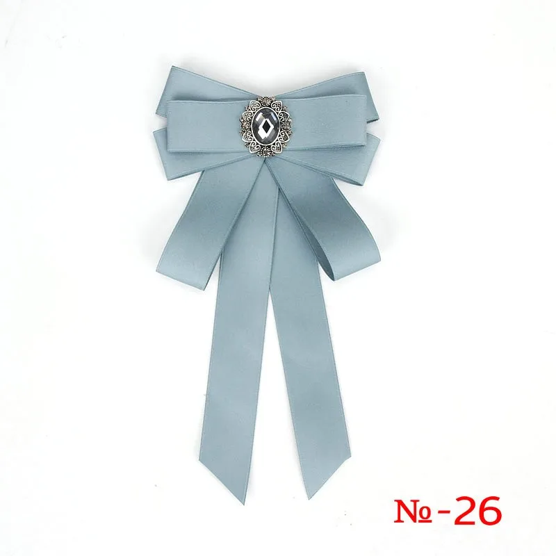 Modische Schwarze Schleifen-Krawattenklammer Rotes Diamant-Fliegeband Weiße Strass-Hemdfliege Geschenk für Damen Accessoires – Detail 27