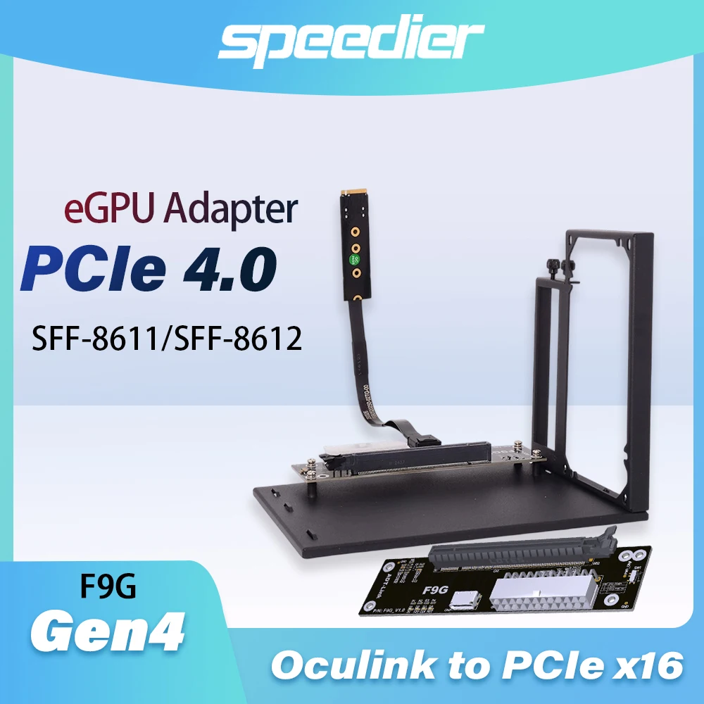 Oculink SFF-8611 / 8612 to PCI Express PCIE X16 EGPU Adapter For NUC ITX STX Notebook PC NVIDIA RTX4090 AMD RX7900xtx 25CM 50CM