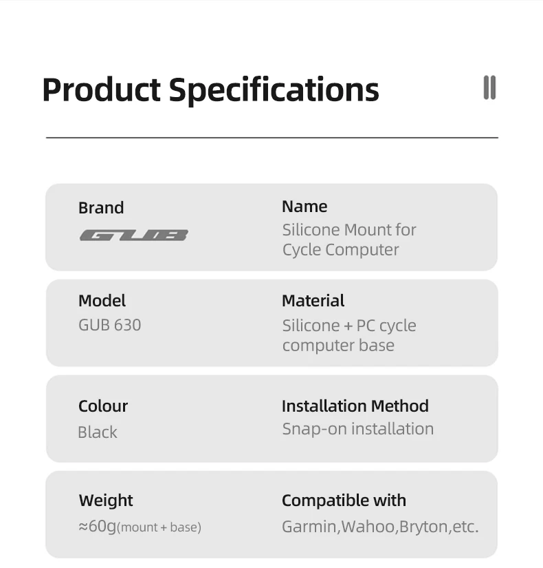 GUB P13 Handy-Fahrradhalterung, sichere Silikon-Halterung für Computer und Smartphone, kompatibel mit Garmin, Bryton, Wahoo – Detail 32