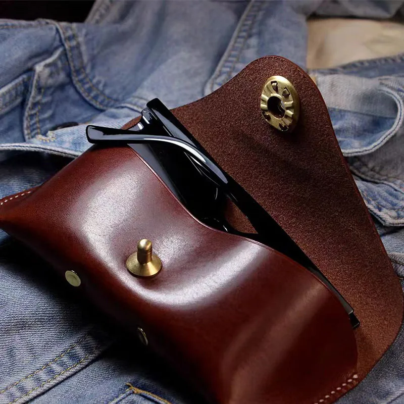 Vintage Sunglasses Case Eyewear Accessories Protect Boxes Storage Organizer Hasp Leather Glasses Bag Portable Eyeglass Cover
