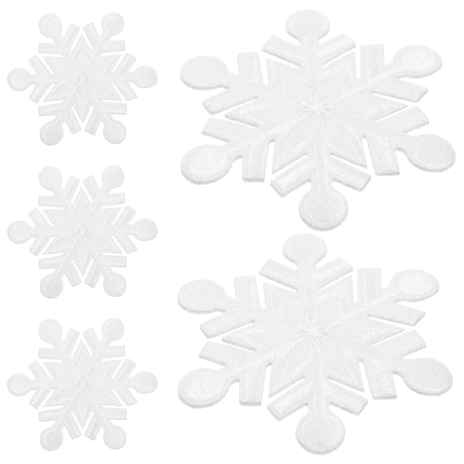 

10 Pcs Sticker DIY Snow Cloth Stickers Jackets Snowflakes Toys Hole Filling Patch