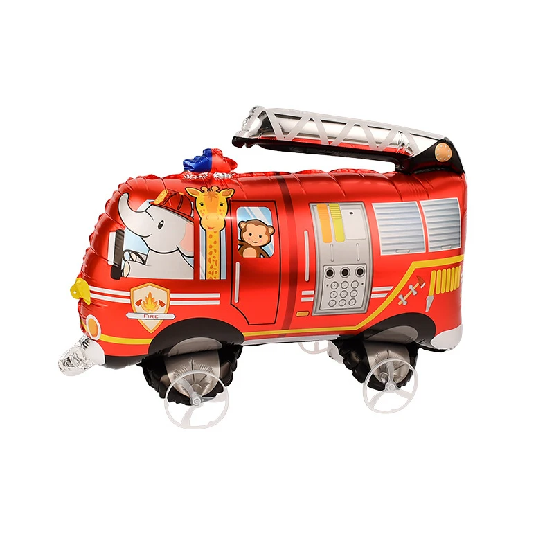 Hete Aanbieding 4D Cartoon Dieren Staande Wandelende Ballon Met Wiel Capibara Dinosaurus Folieballonnen Voor Kinder Verjaardagsparty Decoratie