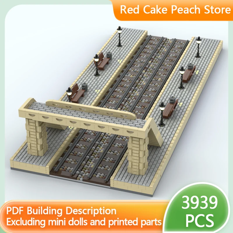 

Модель городской улицы MOC: конструктор «Железнодорожная платформа» — модульные технологичные детали, развивающая игрушка для детей, подарок на праздник, набор для сборки