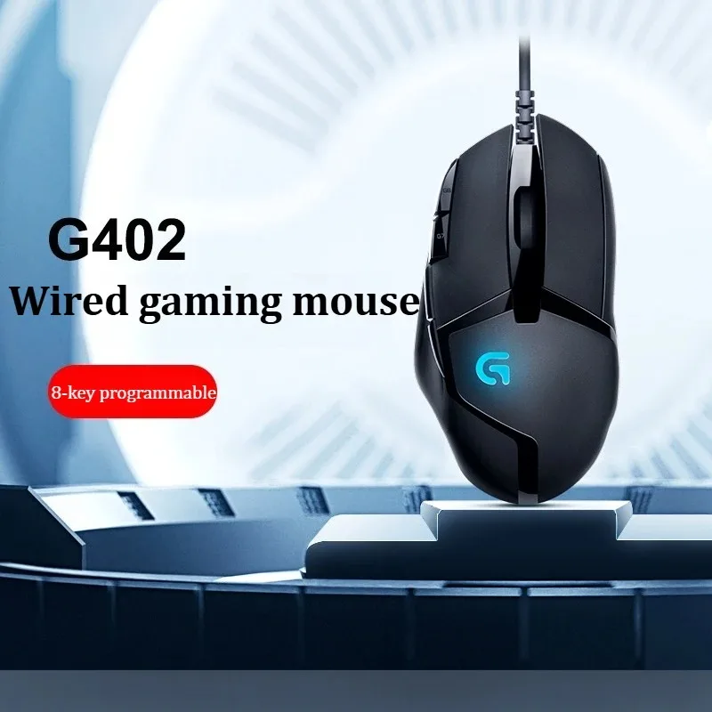 

Logitech G402 Wired Gaming Mouse Anti-Slip Rubber Grip 8 Custom Buttons For Competitive Gamers Use sweatproof Comfortable Touch