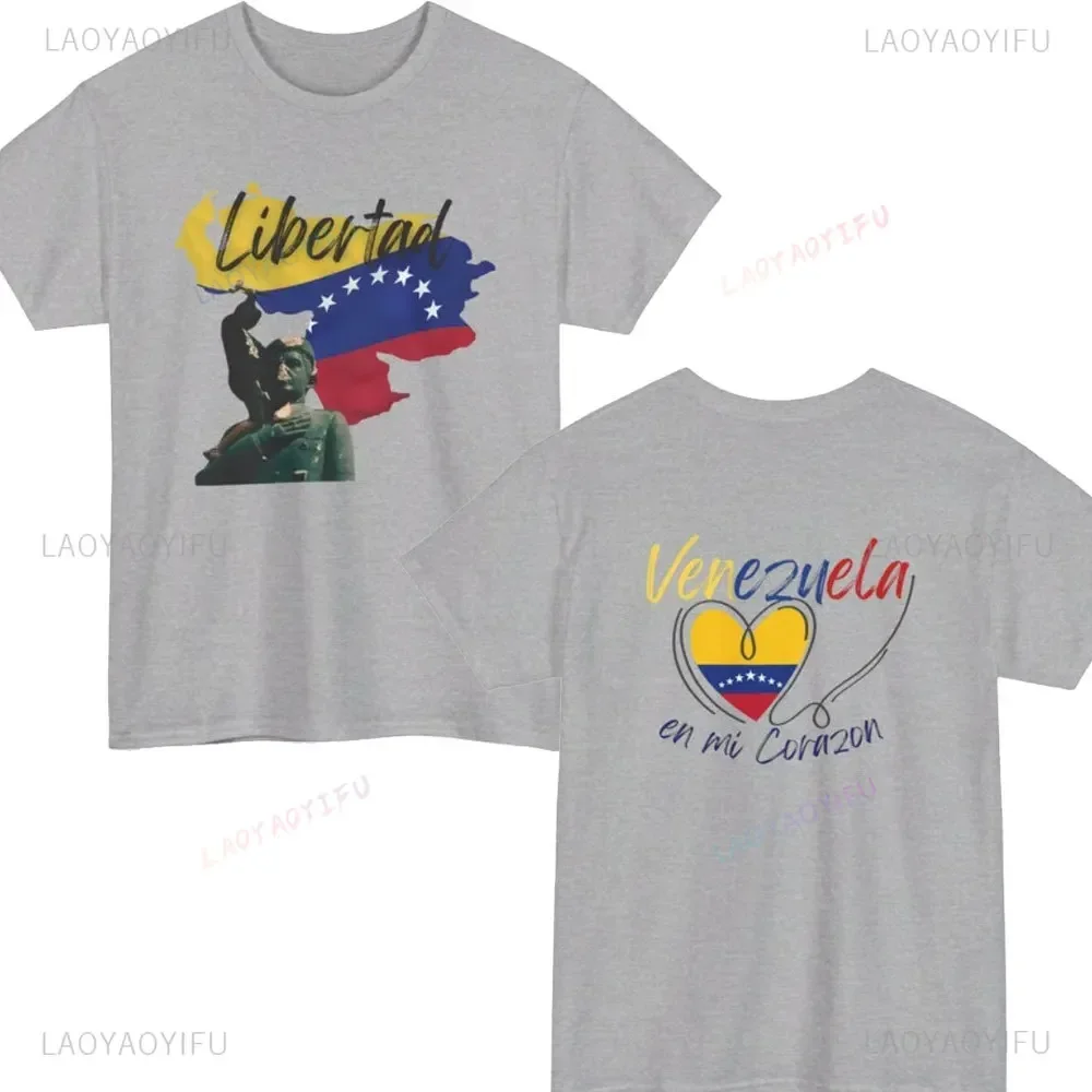 Freedom for Venezuela Shirt Venezuela Flag Venezolanos Venezuelan T-Shirt Humor Patriotism Tee Short Sleeve Gift Men's Tops