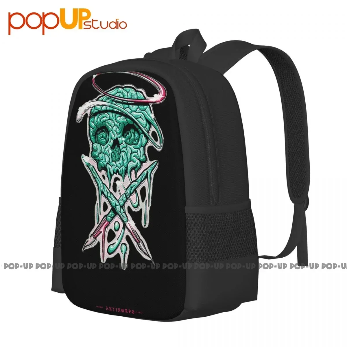 Sullen Logo Andrea Antikorpo Skull Brains Paint Brushes Tattoos Backpack Large Capacity Creative New Style