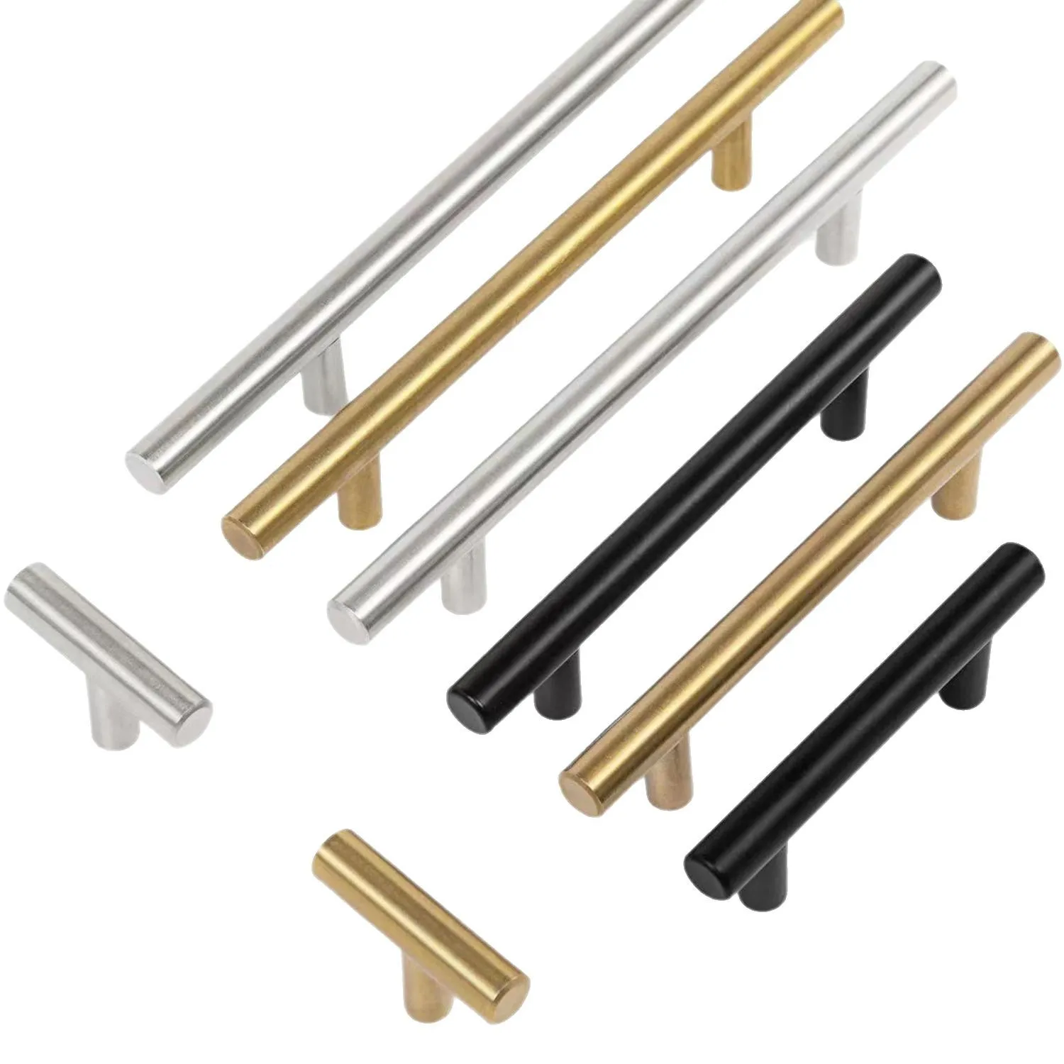 

2-20PCS Modern Zinc Alloy Black Gold Door Handles Kitchen Cabinet Handles Solid Drawer Knobs Fashion Furniture Handle Hardware