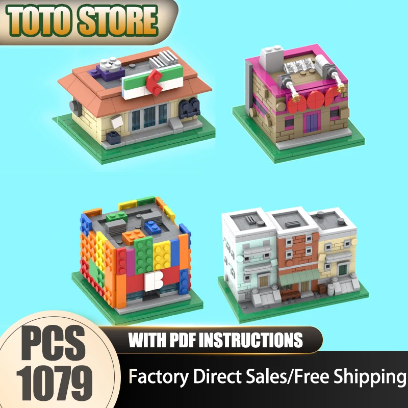 

Популярный семейный дом Moc, строительные блоки, магазин/бар/квартирная модель, технология, кирпич, сделай сам, сборка, строительная игрушка, праздничные подарки