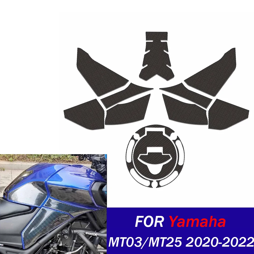 

For Yamaha MT-03 MT-25 2020 - 2022 Side Fuel Tank Pad Tank Pads Protector Stickers Scratch resistant stickers Accessories