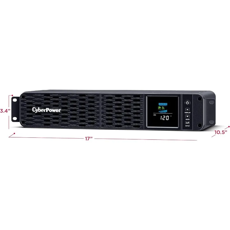 CP1500PFCRM2U PFC Sinewave UPS System, 1500VA/1000W, 8 Outlets, AVR, Short Depth 2U Rackmount US(Origin)