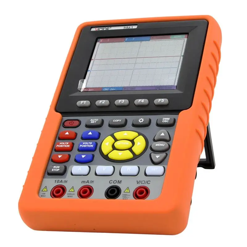 

RUOSHUIVC2061 Handheld Color Oscilloscope Dual Channel 60MHz with Multimeter Function