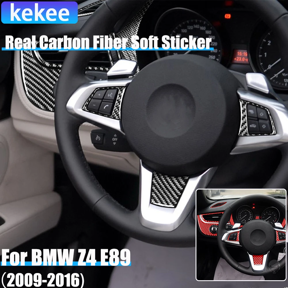 

Real Carbon Fiber Car Accessories Driver Dashboard Set Cover Soft Sticker For BMW Z4 E89 2009 2010 2011 2012 2013 2014 2015 2016
