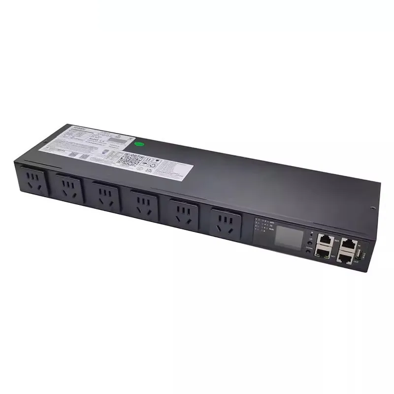 Intelligent PDU cabinet socket 6-digit remote control centralized management lightning protection total voltage and current disp