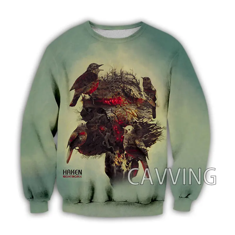 CAVVING-Sudadera de cuello redondo con estampado 3D para hombre y mujer, jersey de manga larga, estilo Harajuku, Haken Band