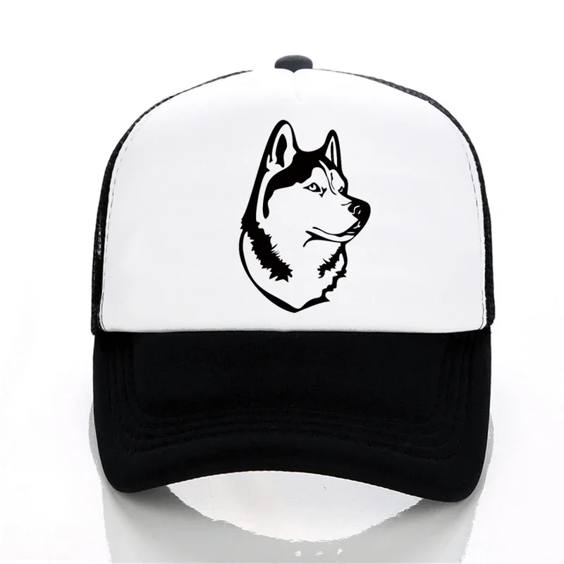 

Siberian Husky cotton cap Cartoon Husky Baseball cap Unisex adjustable snapback hat summer Mesh Breathable hats gorras