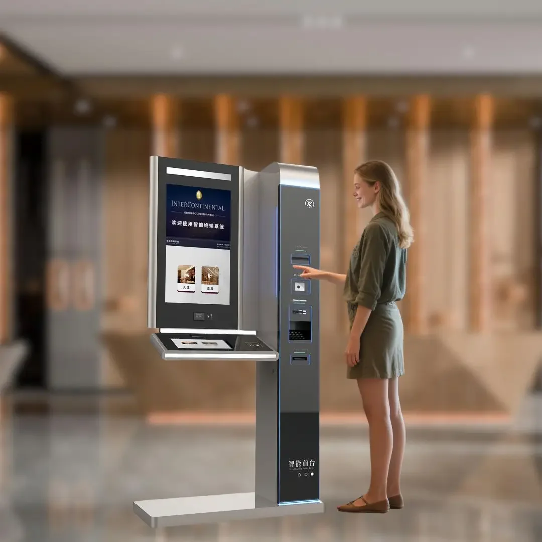 32-Inch Capacitive Touch Screen Hotel Check-In Kiosk Self-Service Payment Terminal Financial Equipment