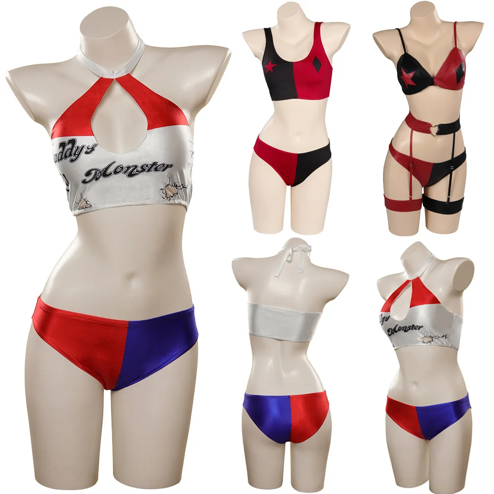 

Fancy Dress Quinzel Cosplay Sexy Lingerie For Women Costume Female Fantasia Underwear Halloween Carnival Party Clothes