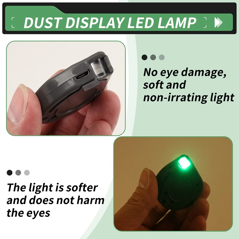 USB Vacuum Cleaner Laser Lights Hidden Pet Hair Cats Dust Display LED Lamp Universal Vacuum Cleaner Parts-Grey-COFA