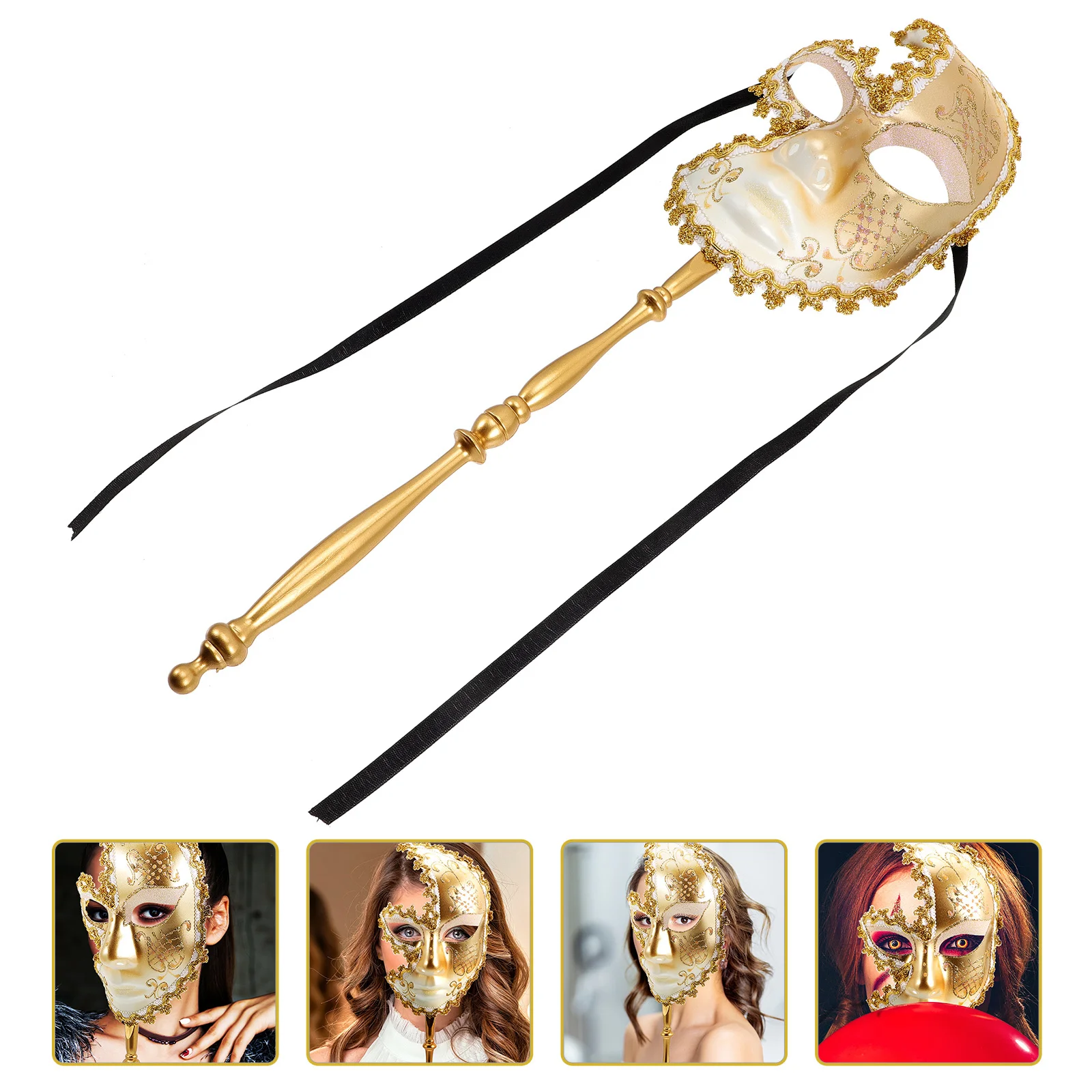 

Half Face Mask Premium Plastic Lightweight Durable Creative Design Easy Wear Masquerade Party Prop For Women Girls