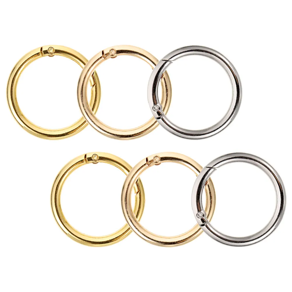 

6pcs Key Rings Alloy Spring Buckle Retro Metal Small Chain Sturdy Smooth High Temp Resistant Easy Operation Crafts Bag Charms