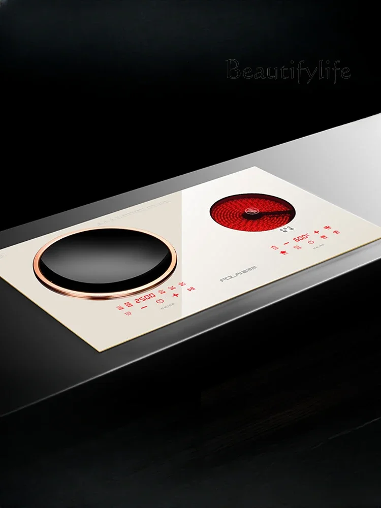 

Embedded induction cooker double stove electric ceramic cooker household high-power concave household electric cooker