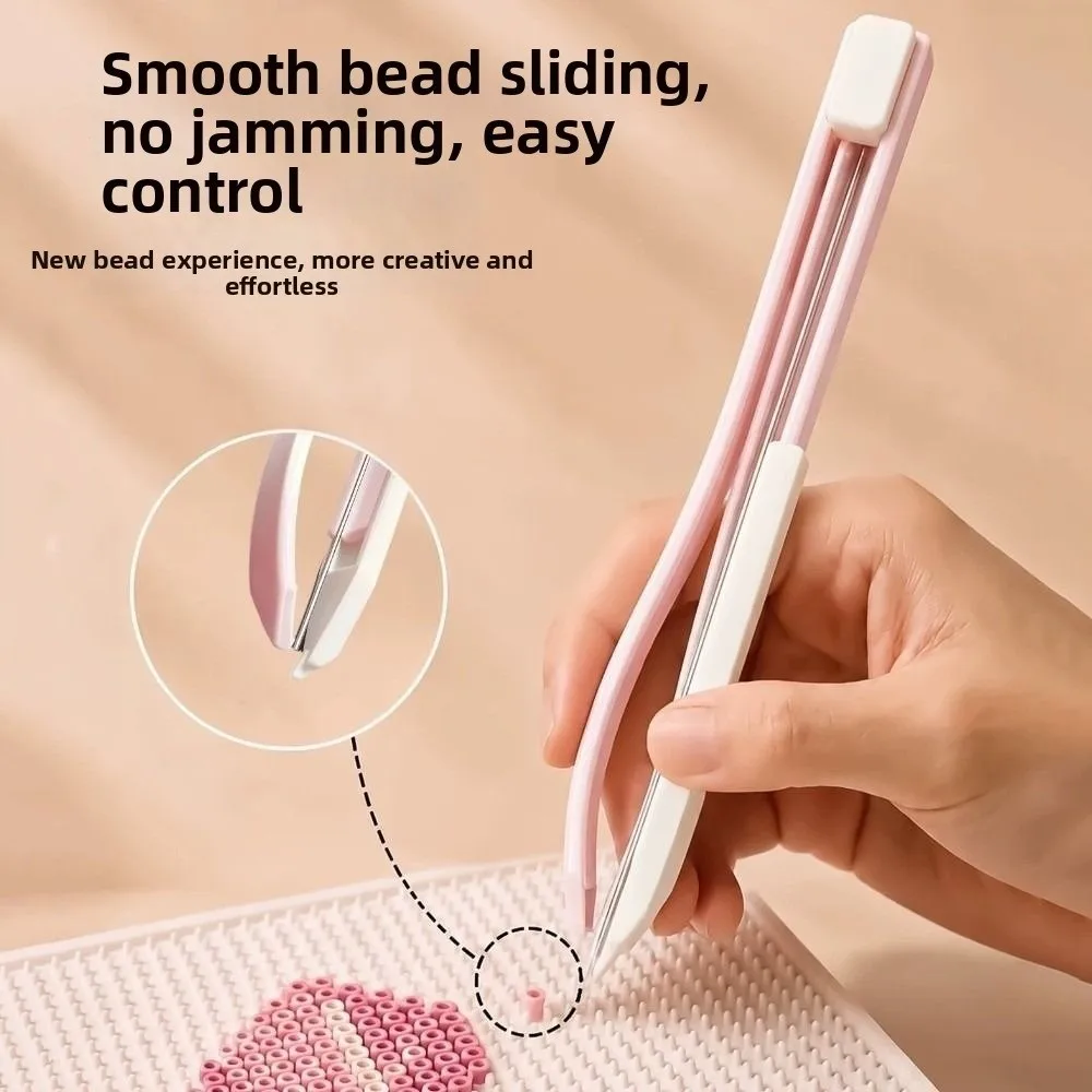 2in1 Press-Type Fuse Bead Pen Efficient Jam-Free Storable Bead Pen Time-Saving Comfortable Grip Perler Bead Placement Pen