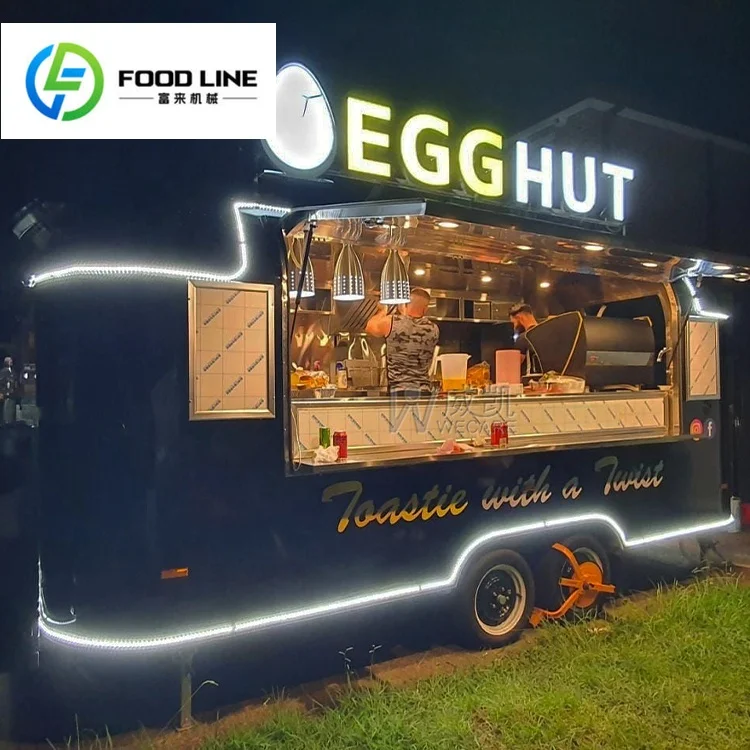 FULAI Street Mobile Pizza Burger Hotdog Churros BBQ Carro de comida rápida Remolques Camión de comida móvil totalmente equipado a la venta Europa