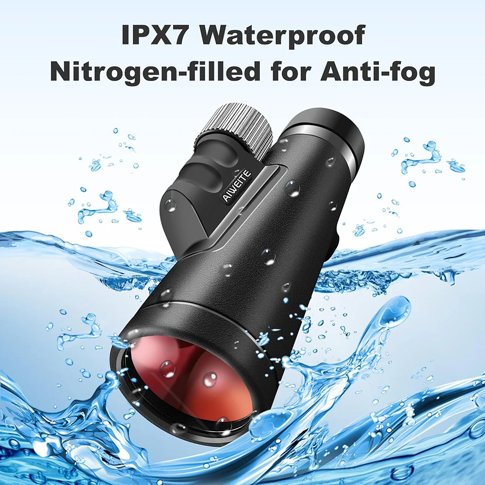 

2025 New Aiweite 12x56 ED High Power Monocular for Adults Waterproof Telescope with Box FMC Coated & BAK4 Prism for Birding Hike