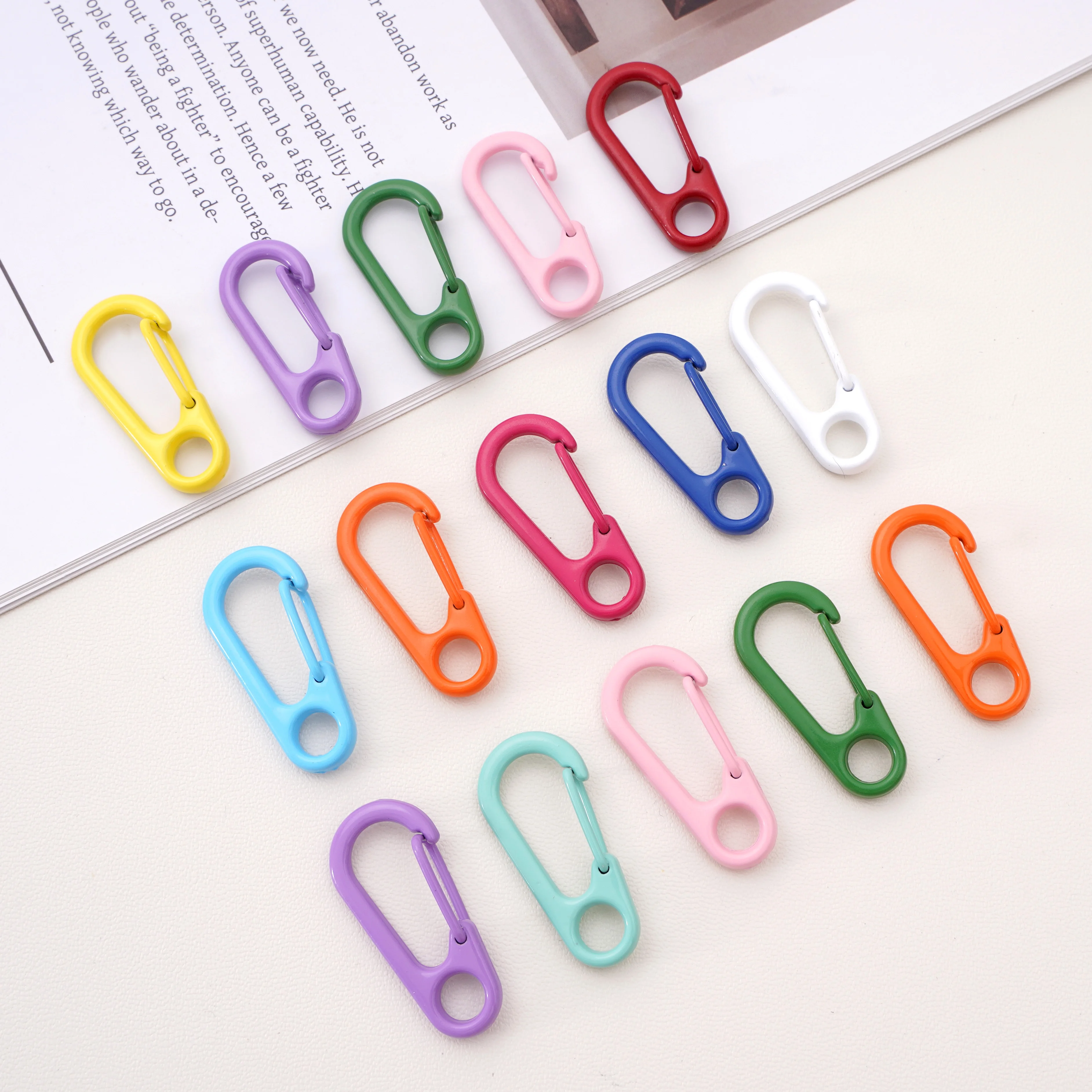 2-10 Pcs Colorful Alloy Keychain Spring Clasps, Carabiners & Hooks - Backpack Connecting Clasps for DIY Charms Accessories
