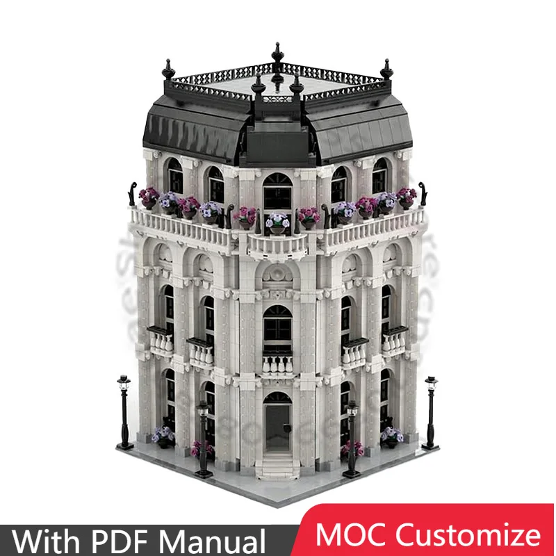 2788 elementów Modułowy Budynek Modułowy Dom MOC Dostosowywane Modułowe Klocki Konstrukcyjne Model dla Dzieci Proste Klocki DIY Zabawka Prezent na Boże Narodzenie