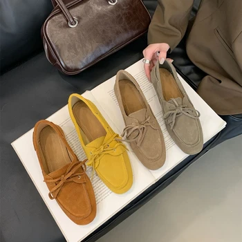 Aiyuqi-女性用フラットビーニーシューズ,英国スタイル,スリッポンモカシン,レトロ,ラージサイズ,新品,2020