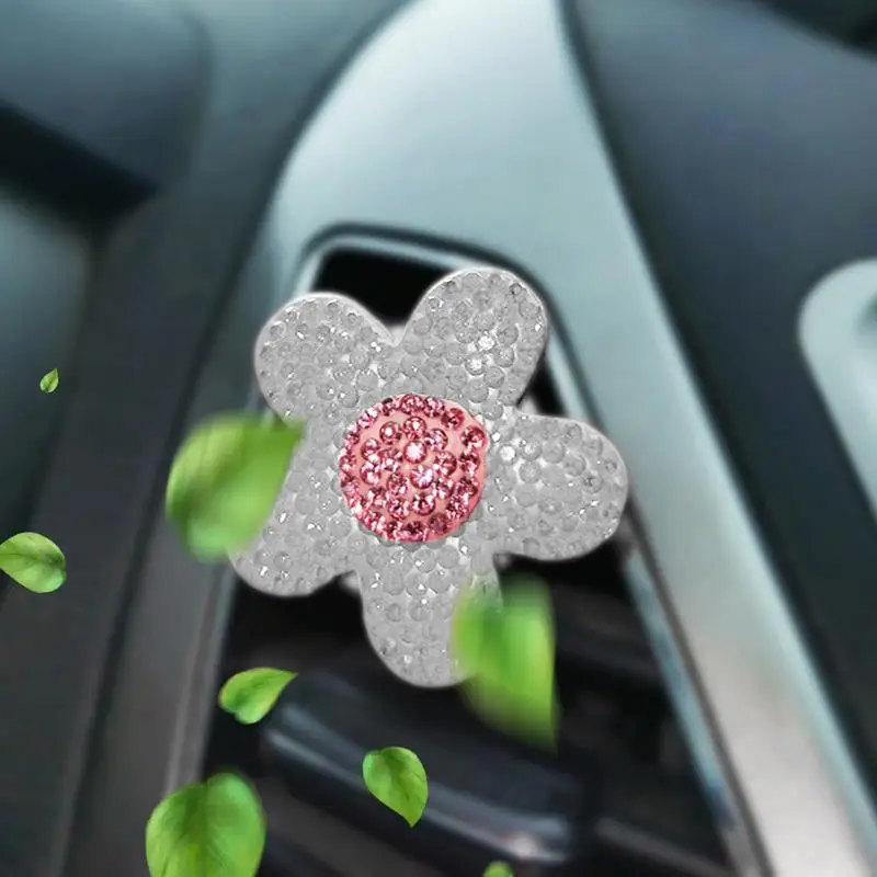 Auto Air Fresheners Vent Clips Car Air Freshening Daisy Air Diffuser Clip Decorative Shiny And Cute Car Vent Clip Diffuser For