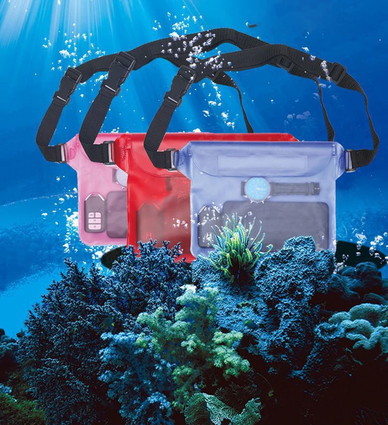 

Сухой мешок, прозрачный дизайн, плавающая сумка, водонепроницаемый чехол, компактный размер, водонепроницаемая сумка для кемпинга, пляжа, плавания