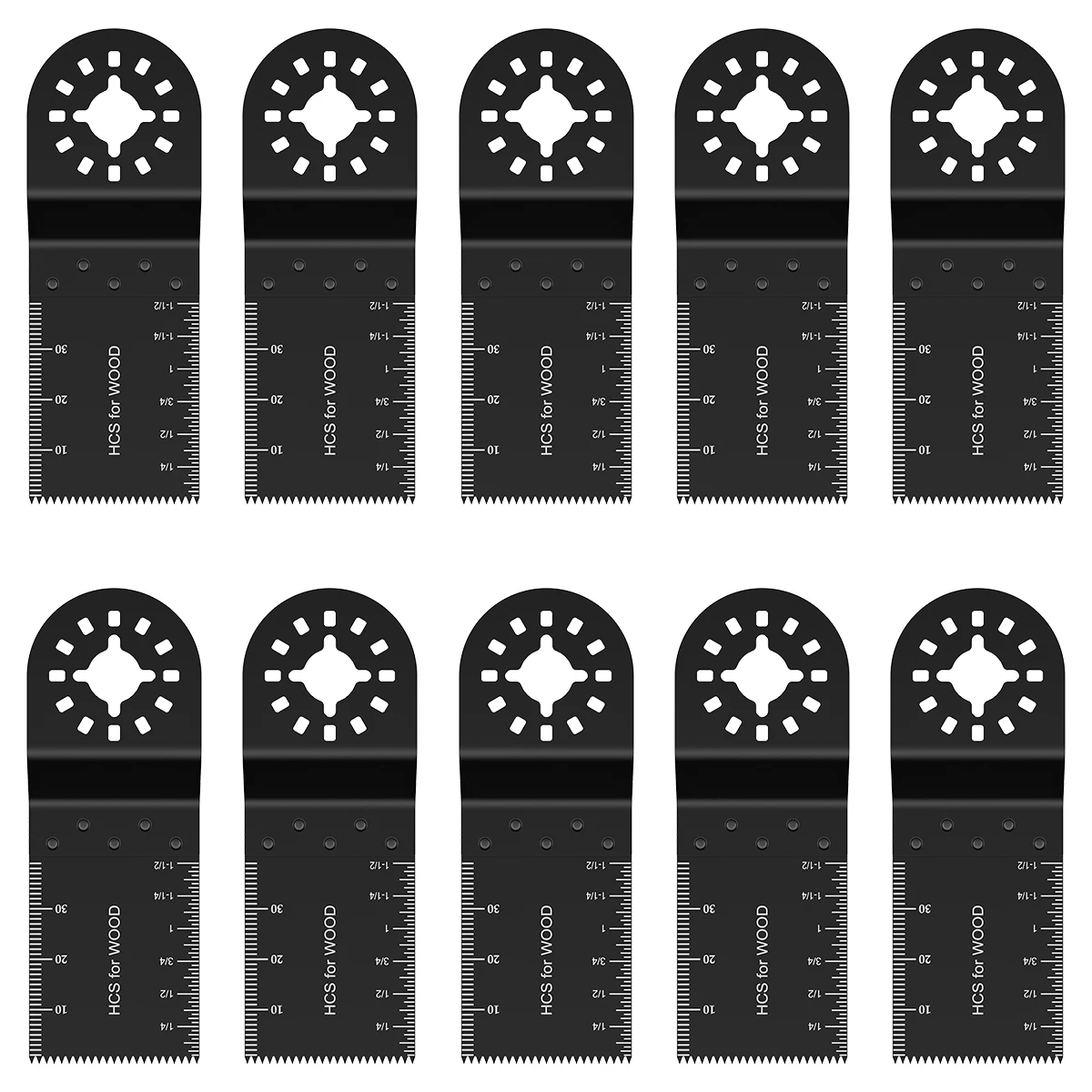 10pcs Multitool Renovator Saw Blade HCS Oscillating Saw Blades Power Tool Fast Cut Swing Blades for Metal Wood Plastic Cutting