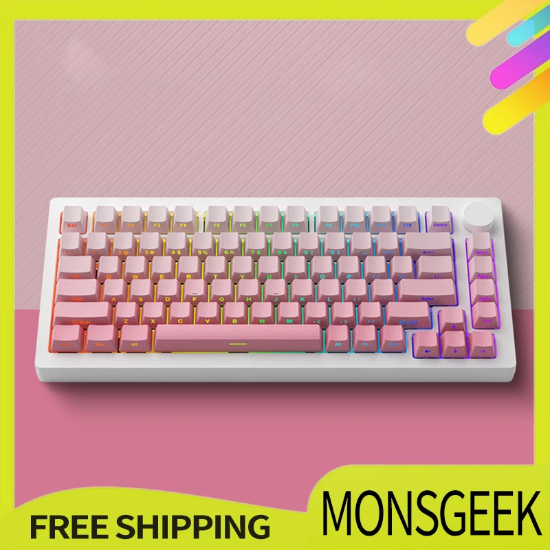 

Monsgeek M1w V3 Mechanical Keyboard Customized Aluminum 3mode Bluetooth Wireless Hot-Swap Knob Gasket Rgb For Gamer Gifts