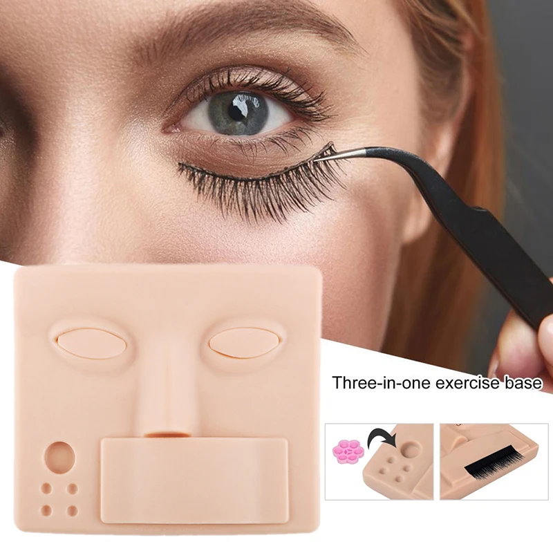 Cabeza de maniquí extensión de pestañas práctica accesorios de maquillaje con ojos extraíbles pestañas postizas cabeza de modelo de entrenamiento de injerto